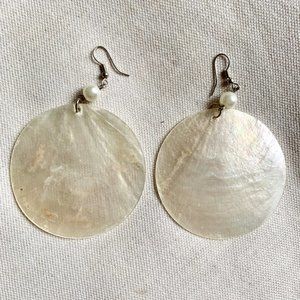 White Seashell Earrings